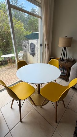 Dining table and chair