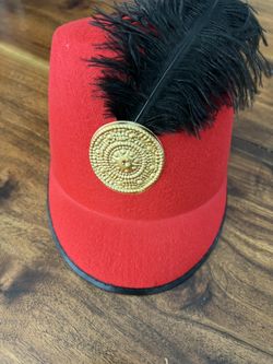 Costume- Kids Marching Band Hat Red