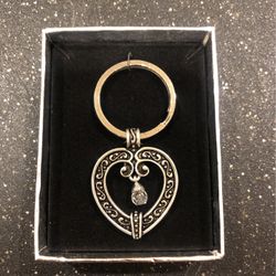New- Heart With Gemstone Keychain 