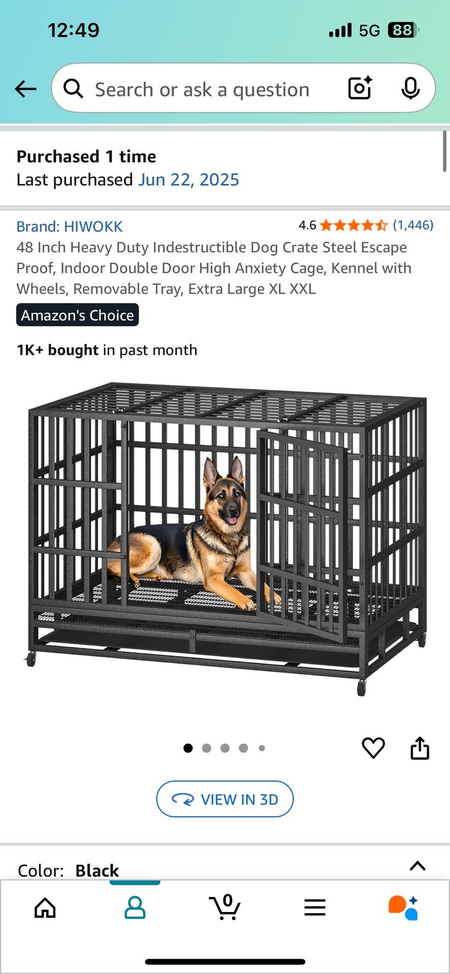 48" Dog Crate Brand New