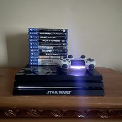 PS4 Pro 1TB Star Wars Edition + 10 Games, Controller & Cord Bundle