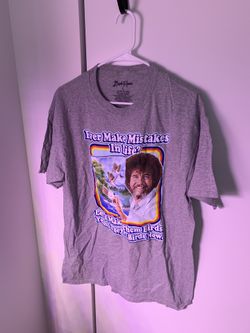 Bob Ross Tee Shirt (L, Grey)
