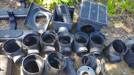 Various Large PVC Connectors and Drains