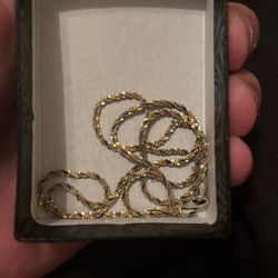 silver and gold diamond cut