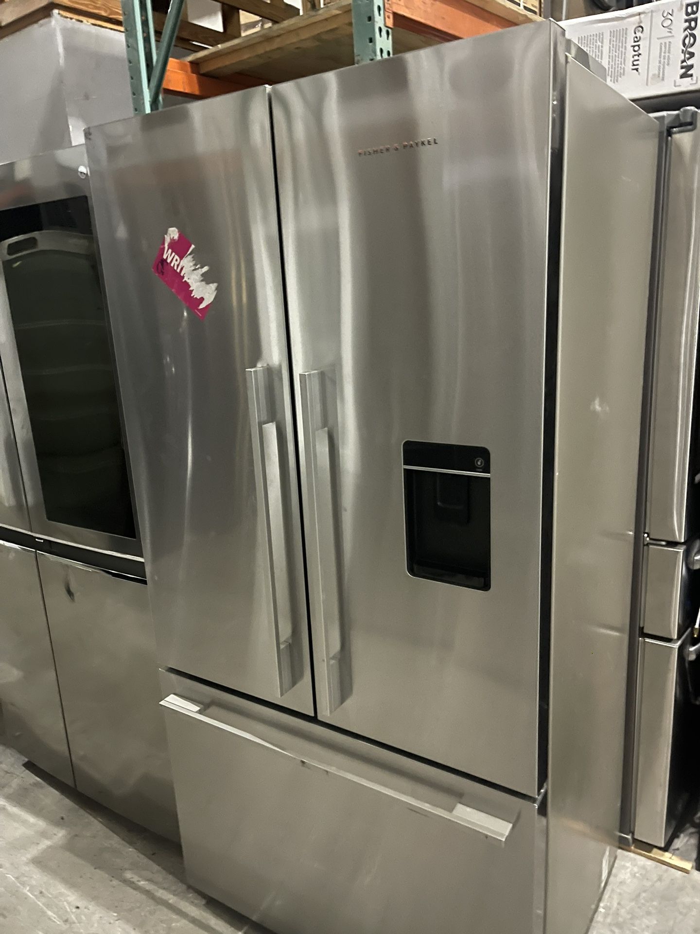SALE!! Refrigerator Fisher and Paykel counter depth French door 36” inches wide stainless steel