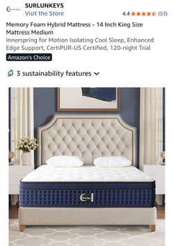 Mattress King And Cal King Memory Foam