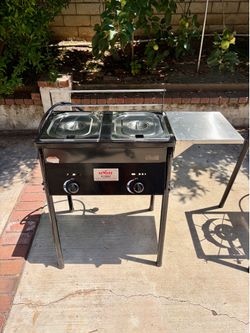 Commercial Outdoor Cooking Bundle – Propane Steam Table + Griddle/Burner Combo