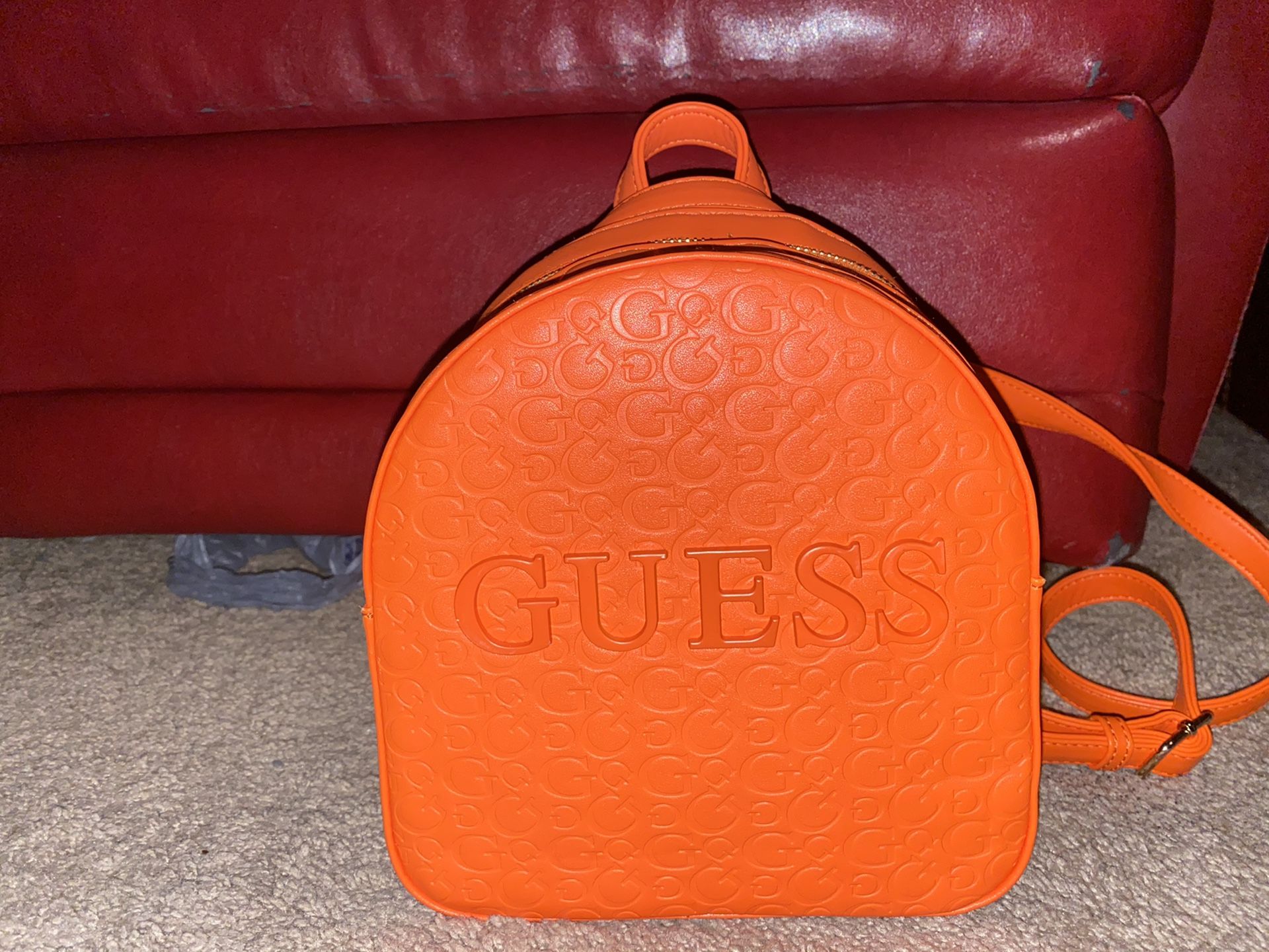 Orange Guess Mini Backpack