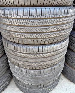 🏁tires 235:45R18 MICHELIN l brand Tires usadas en perfecta condición 80%life set of (4) .