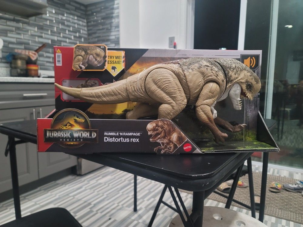 Jurassic World Rebirth villain dino
Distortus Rex New Model