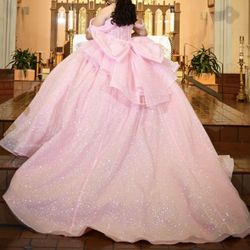 Elegant Pink Quinceañera Dress – Moda 2000