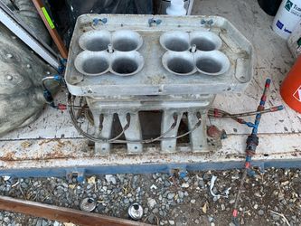 WORKING / TESTED Vintage Kinsler Mechanical Fuel Injection Intake Manifold Setup KFI Metering Block