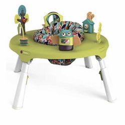 ORIBEL PortaPlay Baby Activity Center: Development Focused Toys. Foldable, Portable, and Transforms to a Play Table, Unisex (Forest Friends, Green)