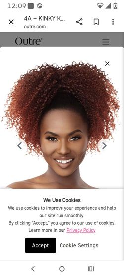 Kinky curly black drawing ponytail