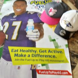 Collectible Baltimore Ravens Ray Rice Autograph Bundle. 2 Hats & Milk Poster

Own a piece of Baltimore Ravens history with this exclusive Ray Rice aut