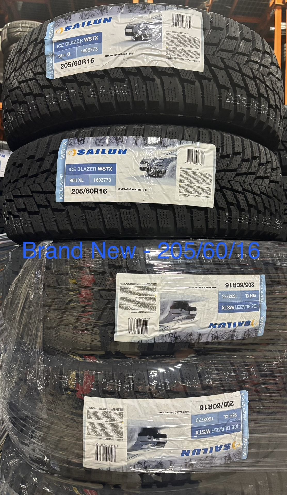 (4) - 205/60/16 Sailun Ice Blazer WSTX Snow Tires
