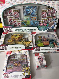 Pokemon TCG 151 Blooming Waters/booster bundle/Alakazam ex/Poster collection/Zap
