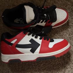 red and white off white out of office