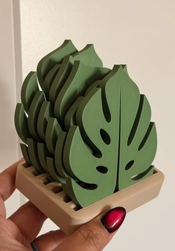 Monstera leaf coaster set - 6