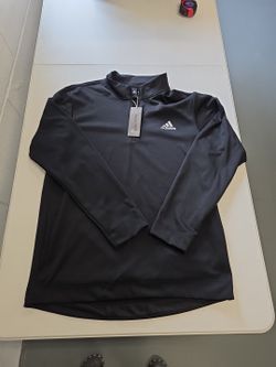 Adidas AEROREADY Black Quarter Zip Pullover Men’s Size Large NWT (B)