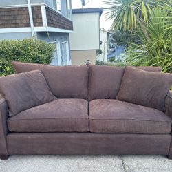 High  Quality Brown Down-Filled Cloth Sofa-FREE Delivery