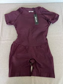 DFYNE Burgundy Workout Romper — $60