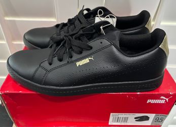 New Puma Women's Smash Perf Black/Gold Shoes (Women’s Size 9.5) - $35