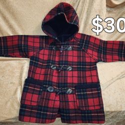 Plaid Wool Winter Coat
