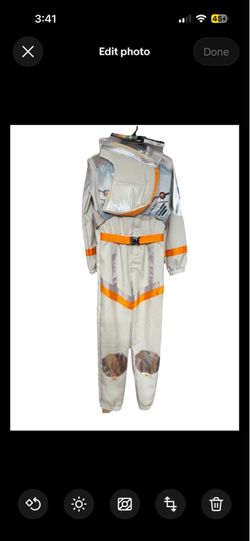 Astro World Boy Medium (8-10) Jumpsuit, Head Piece Halloween Costume 2 Pc New with tags, astronaut set