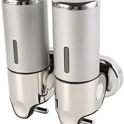 New in Box Double Wall Soap Dispenser Silver 