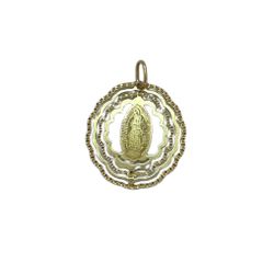 Pendant Charm Yellow Gold 10k. Virgen De Guadalupe 