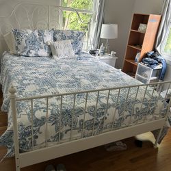 White Metal Bed Frame
