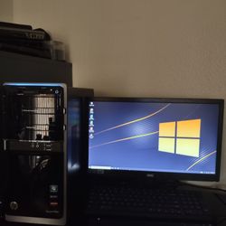 HP PAVILION DESKTOP COMPLETE SET,  8GB RAM, 2TB HDD, WIN-10 PRO -> FOR SALE!