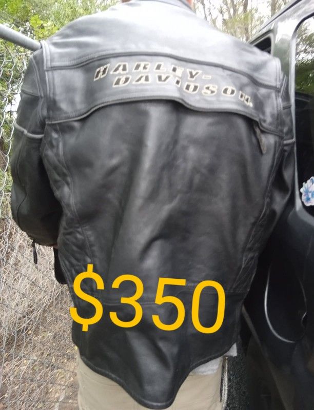 Xl Leather Jacket Harley Davidson Black