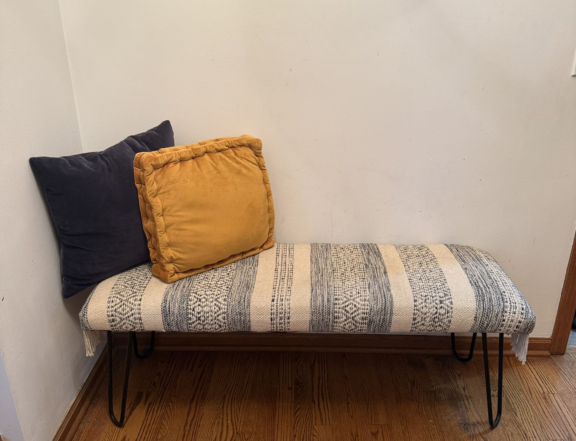 Boho Bench With Pillows