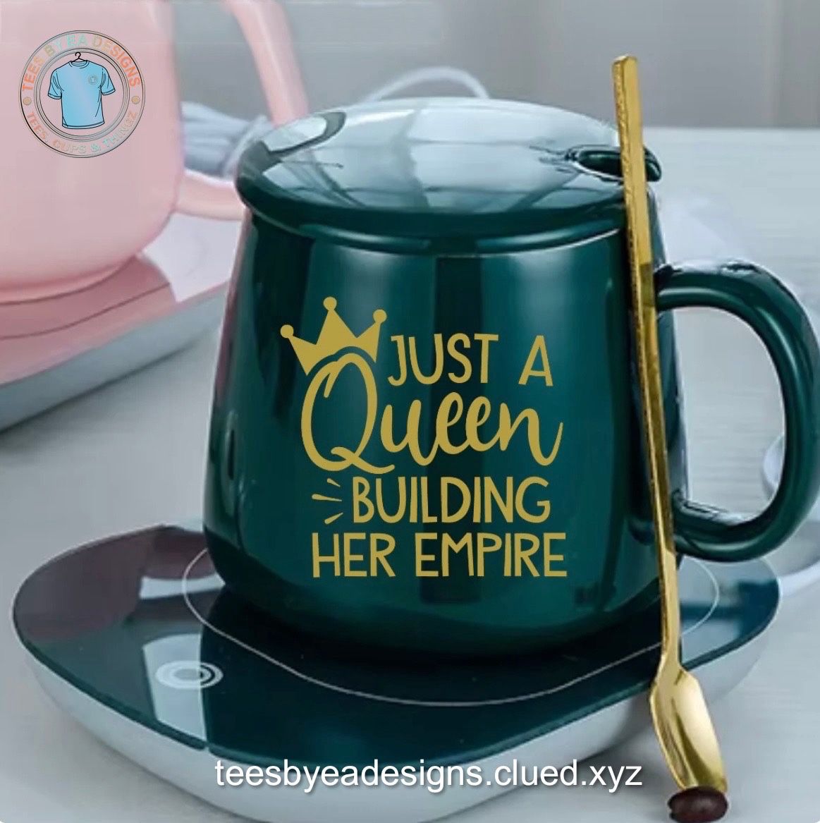 Just A Queen Empire Mug & Warmer Set – Rule Your Coffee