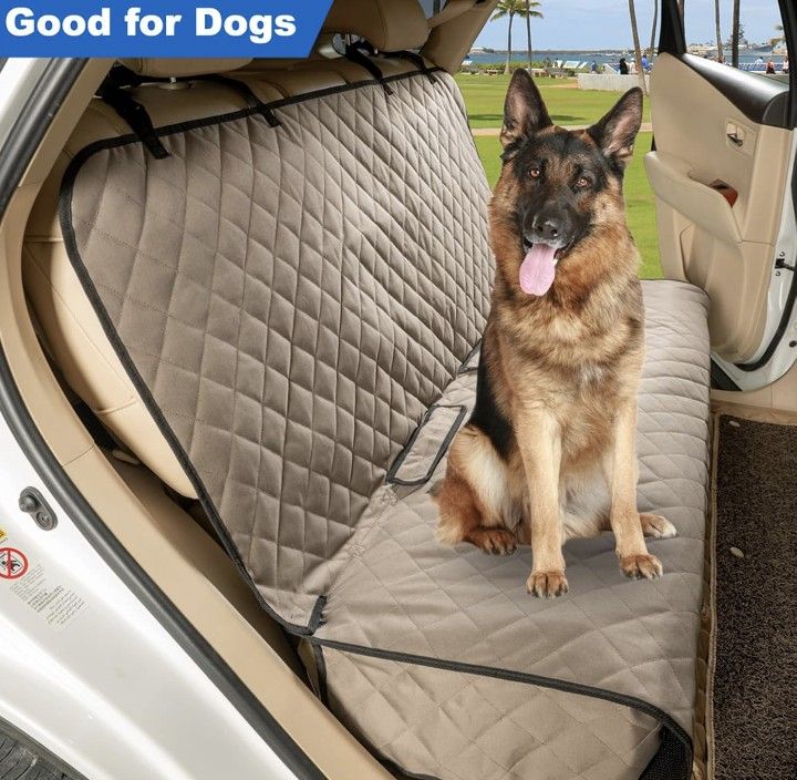 Bench Car Seat Cover Protector - Waterproof, Heavy-Duty and Nonslip Pet Car Seat Cover for Dogs with Universal Size Fits for Vehicles, Trucks & SUVs