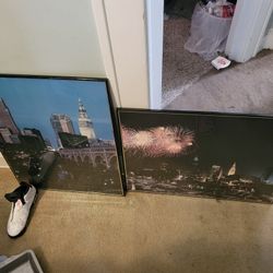 2 Vintage Cleveland Skyline Photos 1993 And 94
