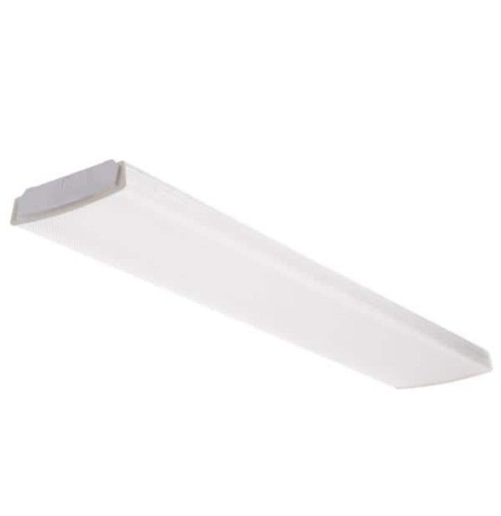 Lithonia Lighting Contractor Select LBL4 4 ft. 41-Watt White Integrated LED Low Profile Wraparound Flush Mount