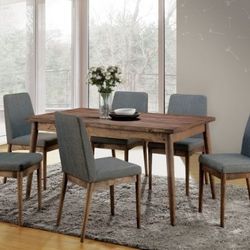 Brand New Modern Style 7pc Dining Table Set