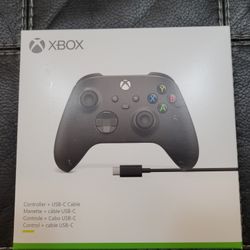 XBOX SERIES X/S WIRELESS BLACK CONTROLLER WITH USB TYPE C CABLE!
