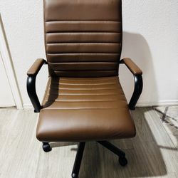 Office Chair Mid Back Brown 