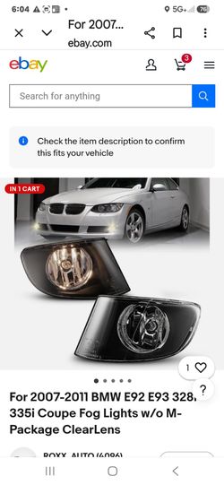 Fog lights for 2007 BMW 328I new in box
