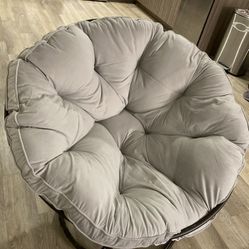 Papasan Chair Cushion Bench Grey New Large 