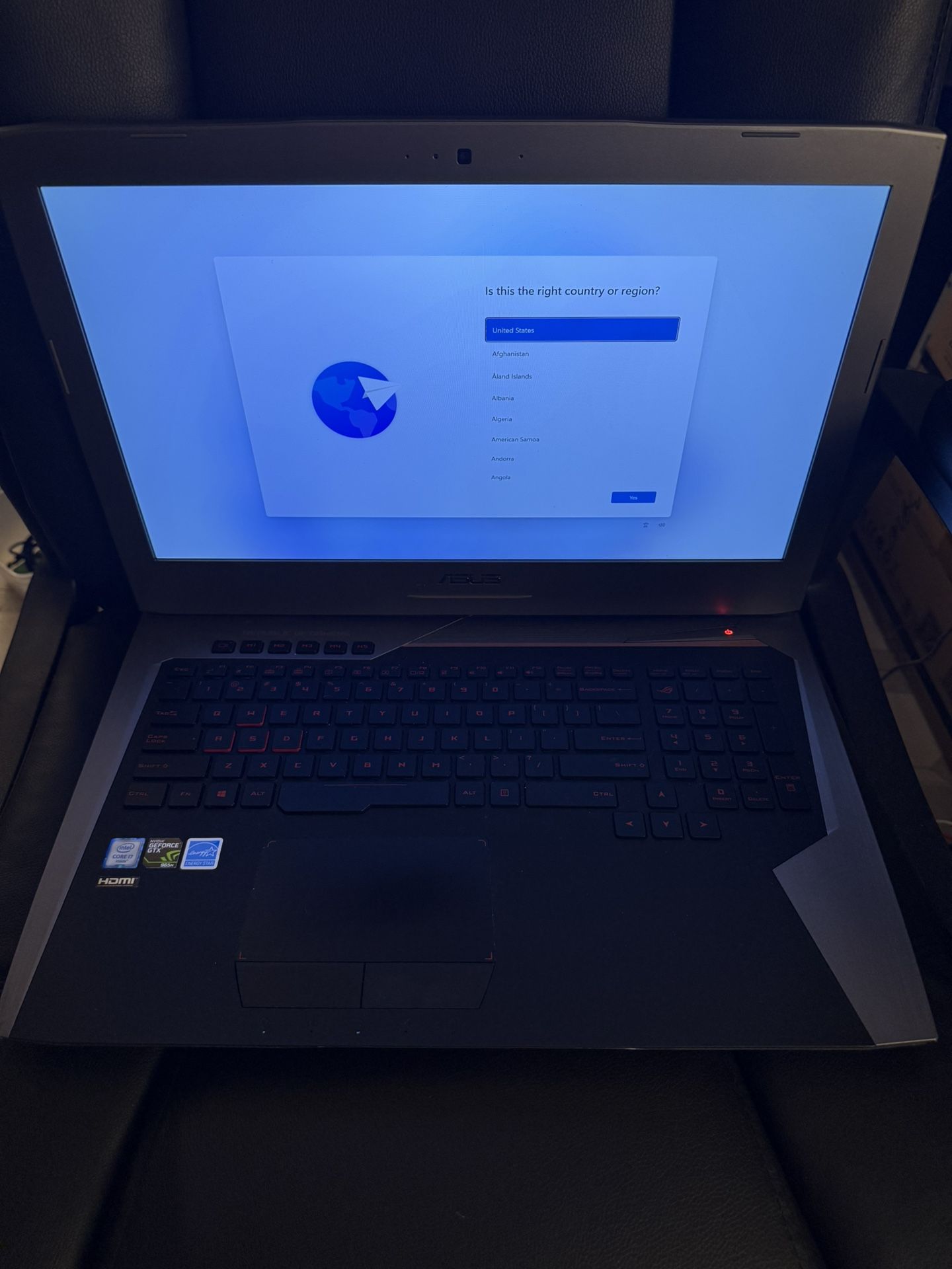 Asus ROG old gaming laptop