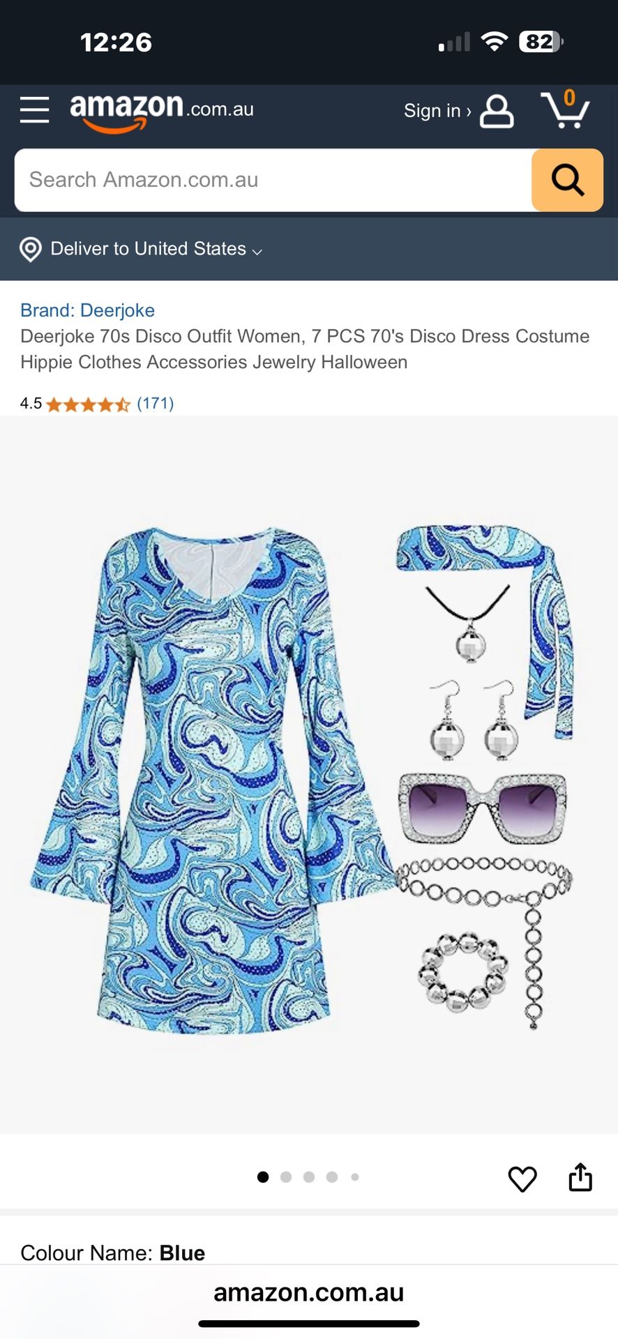 Large 60’s 70’s Dress Costume