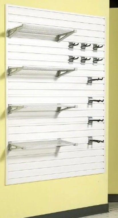 Flow Wall brand, Panel Garage Organizer Set with Hooks & Shelves , Storage Solution