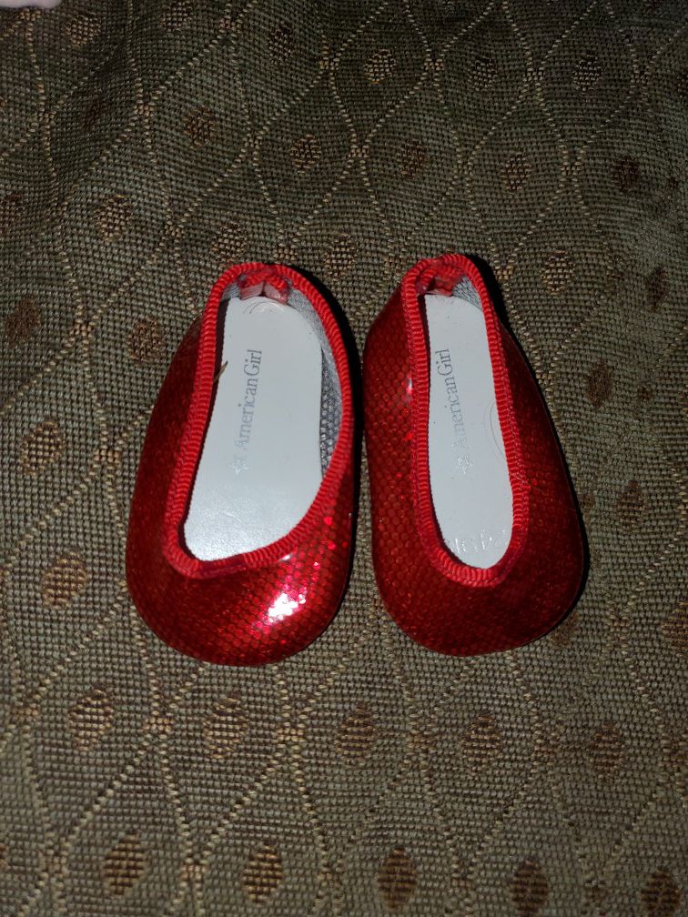American Girl doll red shoes