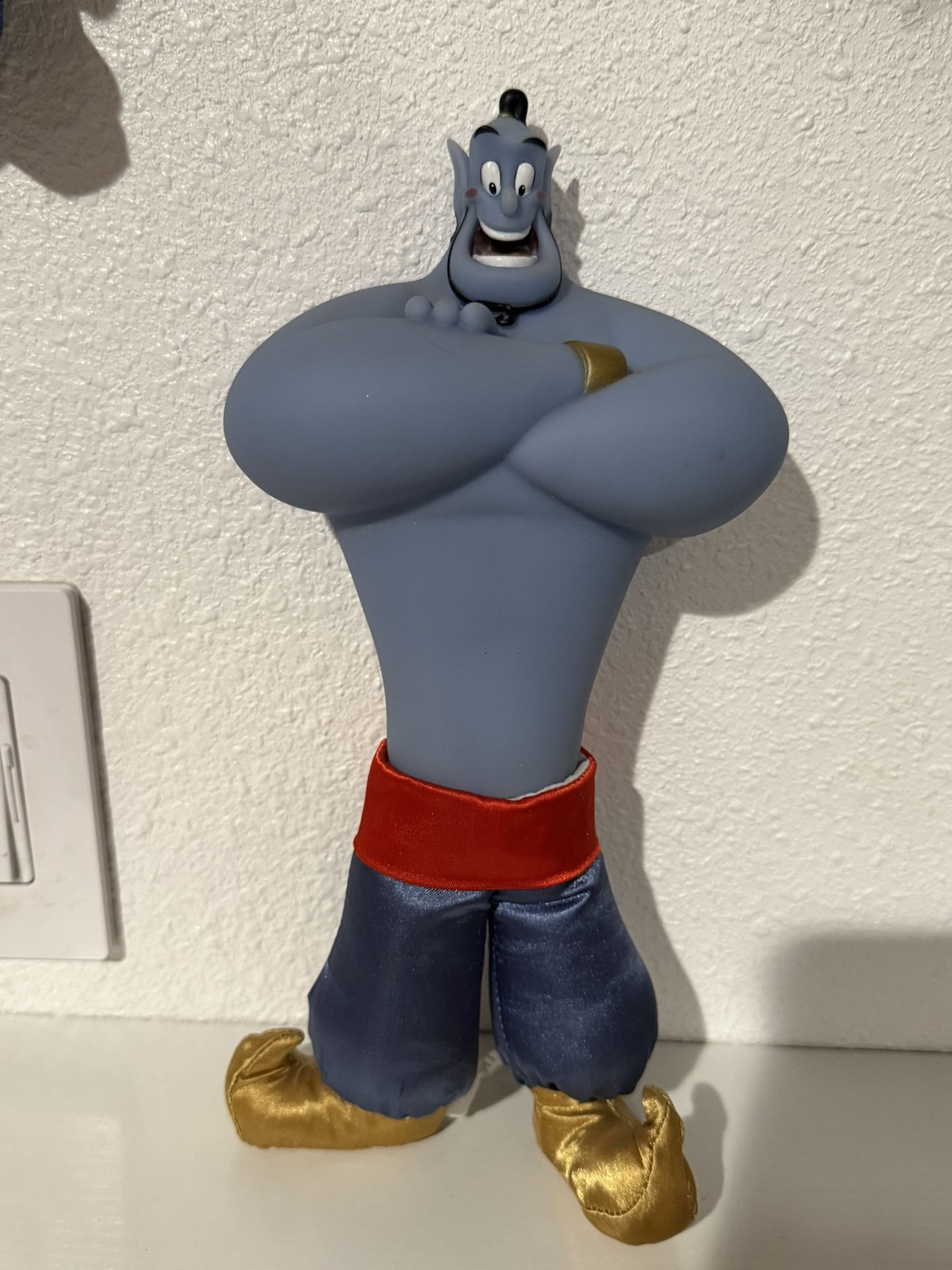 Disney Store Aladdin Classic Genie Of The Lamp Vintage Plastic Plush Doll Figure