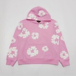 DENIM TEARS HOODIE (pink&white) 